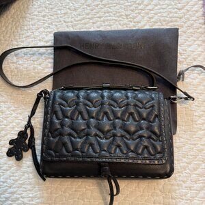 **Henry Beguelin Black Quilted Leather Crossbody**